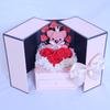 Regalo de San Valentín de Amazon Oso de Musgo Collar Creativo Caja de Regalo Rosa Doble Puerta Rosa Flor Eterna Caja de Regalo