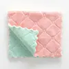 Trapo de Coral con Estampado Bicolor para Cocina, Paño de Cocina Absorbente de Agua y Aceite, Paño Desengrasante Antiadherente, Estropajo Grueso al por Mayor