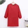 Bata de Manga Larga para Adultos Impermeable y a Prueba de Aceite Logo Impreso Frutas Impresas Tienda de Comida Catering Moda Cocina Delantal para el Hogar