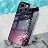 Aplicable a Funda de Vidrio Templado para Apple 18PRO 17PROMAX Flor Degradada Cubierta Protectora iPhone16 Mariposa 17E