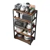 Estante de almacenamiento para cocina, de varios niveles, para uso doméstico, un organizador versátil para ollas, sartenes, platos y accesorios de horno de microondas