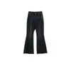 Jeans Acampanados de Corte Ajustado para Mujer con Figuras Pequeñas, 26 Nuevo Estilo Otoño, Algodón Elástico Ajustado con Caída, Pantalones Largos de Color Oscuro