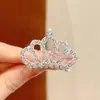 Tiara de Coroa de Luxo Infantil para Meninas, Presente de Aniversário para 1º de Junho, Acessório de Cabelo de Coroa para Meninas, Grampo de Cabelo com Pérolas e Strass