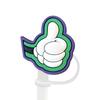 8-10mm Lindo Dibujo Animado Tapa de Pajita Antipolvo Tapón de Pajita Cubierta Protectora para Pajita de Vidrio