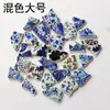 Porcelana Azul e Branca Cerâmica Mosaico Peças Soltas DIY Materiais Artesanais Azulejo Cerâmico Projeto de Quebra-cabeça Partículas Pequenas Irregulares em Atacado