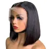 Peluca de Encaje Nueva 2025 Peinado Africano Más Vendido Corta Recta BoBo Cabeza Peluca de Encaje Frontal para Mujeres en stock