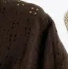 M Estilo Europeo y Americano Transfronterizo 2026 Nueva Moda Elegante Ropa para Mujer al por Mayor Estilo Commuter de Punto Hueco Manga Corta Camisa Polo