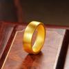 Anillo de fondo plano con herencia de ley antigua, anillo para amantes del oro arena, anillo liso mate para hombres y mujeres, anillo clásico liso, pulsera al por mayor