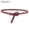 Cinturón de Círculo para Mujer, Fino de Piel de Vaca Vintage Casual con Nudo de Cuero, Cinturón Decorativo Estilo Coreano para Vestido, Venta Caliente Taobao