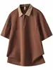 Ropa para Hombre Fengshe / Verano 2026 Camisa Polo de Verano para Hombre con Media Cremallera y Cuello Camisero de Manga Corta