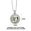 Europa y Estados Unidos transfronterizo deformación en caliente amor sublimación diamante en blanco collar Europa y Estados Unidos rectangular tallado en blanco collar