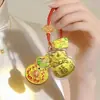 Llavero de Oro Puro 999 con Esmalte Filigrana Diseño de Calabaza de Cobre, Accesorio de Alta Gama para Pareja, Colgante para Bolso, Regalo Empresarial para Clientes