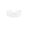 Anillo abierto de plata de ley S925 con forma de corazón, estilo coreano INS, diseño de lujo, versátil y ligero, para mujer