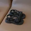 Sandalias Transpirables de Suela Suave para Niñas Estilo Verano Antideslizantes Estilo Princesa para Niños Mayores con Correas de Velcro