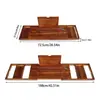 Nuevo Estante de Almacenamiento Retráctil y Ajustable de Madera de Bambú para Tina de Baño Hotel SPA Hogar Estante para Tina de Baño Baño