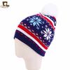 Gorro jacquard navideño de lana de otoño e invierno para padres e hijos, gorro de lana para bebé, lindo gorro de punto de alce JDKM-01A