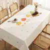 Toalha de Mesa Modelo Novo 2025, Sem Lavar, Impermeável, à Prova de Óleo, Resistente ao Calor, Toalha de Mesa de PVC para Mesa de Centro Simples de Desenho Animado