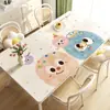 Mantel de Mesa de Comedor de Dibujos Animados, Mantel de Lujo Ligero y de Gama Alta, Impermeable, Resistente al Aceite, Lavable, Almohadilla Resistente al Calor, Mantel Protector para Mesa de Café Resistente a Altas Temperaturas