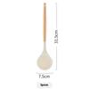 Conjunto de Espátulas Especiais de Silicone Antiaderente para Uso Doméstico Espátula para Cozinhar Espátula para Fritar Colher de Sopa Cabo de Madeira Branco Conjunto de Três Peças de Silicone