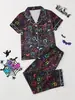 Primavera y Otoño 2025 Amazon Nuevos de Manga Larga Ropa de Casa Pijamas Navidad Halloween Estampado Largo POD Retrato Personalizado