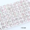 Rhinestones para Arte de Uñas Rosa Claro Accesorios DIY, Rhinestones Cuadrados Grandes Súper Brillantes Forma de Huevo de Paloma, Rhinestones K9 con Base Puntiaguda para Arte de Uñas