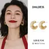 Pendientes de Girasol de Plata de Ley S925 para Rostros Cuadrados y Redondos, Elegantes Pendientes Exagerados Estilo Vacaciones para Mujeres, Vacaciones de Verano