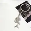 Interesante Divertido Stickman Comparado con Corazón Medio Dedo Vertical Pareja Llavero Accesorios Personalizado Estudiante Mochila Llavero Colgante