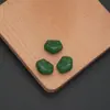 Imitación de Jade de Vidrio Verde Claro Verde Oscuro Colgante en Forma de Calabaza Jade Blanco Trébol de Cuatro Hojas Jade Amarillo Loto Collar Pulsera DIY Encanto
