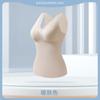 Colete Térmico de Seda Sem Marcas Feminino Peça Única Base para Roupa com Costas Bonitas Base Térmica Escovada Dupla Face Slim-fit para Mulheres