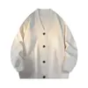 Nuevo Suéter Cardigan para Hombre Otoño/Invierno 2026, Estilo Coreano, Elegante y de Corte Holgado, Cuello en V Americano, Prendas de Punto de Moda y Versátiles