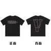 Marca de Moda Americana VLONE JERRY Big V Manga Corta Calle Pareja Calle Alta VTG Camiseta Casual Mamba Negra Media Manga Verano