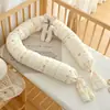 Protetor de berço de algodão puro para recém-nascido, travesseiro de bebê, almofada anti-colisão e anti-queda, protetor macio, travesseiro lateral para dormir de crianças, cama dentro da cama