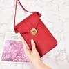 2026 Nuevo Modelo Bolso Pequeño con Hebilla de Cierre para Mujer al por Mayor Estilo Vertical Simple Pantalla Táctil Transparente Bolso de Hombro Cruzado para Teléfono de Estudiante