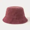 Sombrero de Cubo Lavado Moda Estilo Coreano Retro Desgastado Hip Hop Color Sólido Versátil Casual para Exteriores Sombrero para el Sol
