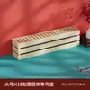 Soporte de Exhibición de Sushi para Buffet Rectangular Cocina Japonesa Plato de Cerámica Plato de Postre Estante de Tres Niveles Mesa de Madera Maciza Comercial