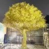 Árbol de Banyan Dorado Artificial, Árbol Dorado de los Deseos, Árbol de Sobres Rojos, Árbol de la Fortuna para Centro Comercial y Hotel, Árbol del Dinero de Simulación de Fibra de Vidrio