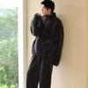 Pijama para Hombre Invierno Cálido Terciopelo 2025 Nuevo Terciopelo Engrosado Traje Otoño e Invierno Cálido Casual Ropa de Casa