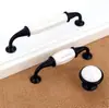 Maçaneta de cerâmica rachada estilo europeu para móveis de armário, gaveta, porta de guarda-roupa, ferragem antiga de estilo pastoral