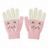 Guantes de Dibujos Animados a Bloques de Color Estampados para Niños al por Mayor del Fabricante, Guantes de Punto Cálidos de Otoño e Invierno para Estudiantes de 4 a 8 Años