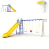 Columpio Exterior para Niños, Silla Colgante para Parque Comunitario, Tobogán para Jardín de Infancia, Columpio Combinado de Escalada, Cuerda de Escalada para Jardín
