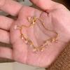 [Bulbo Pequeno] Pulseira de Contas de Cristal Ultra-Clara para Meninas, High-End, Pulseira de Design de Nicho Única e Versátil