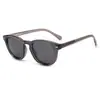 Moda Europea y Americana Nuevo Estilo Gafas de Sol para Hombre con Marco Redondo Retro Marrón y Patas de Titanio, Sensación de Alta Gama, Protección UV, Gafas de Sol para Mujer