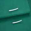 Cuentas espaciadoras tubulares curvas de plata pura S925 finamente pulidas y cepilladas para joyería hecha a mano DIY, pulseras con cuentas, tobilleras y accesorios de media pulsera