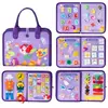 Tablero de fieltro para actividades disponible, juguete Montessori de educación temprana, juguete de aprendizaje intelectual para niños, libro silencioso DIY