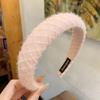 Venta al por mayor de bandas para el cabello de otoño, diadema sencilla para presionar el cabello, banda para el cabello de esponja de color dulce para niñas de Corea del Sur, accesorios simples para el cabello