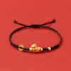Pulsera de Cuerda Roja del Año del Caballo 2026 Pulsera de Estilo Étnico Tejida a Mano Pulsera de Año Nuevo Regalo para Hacerse Rico