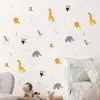 BR0218C caricatura lindo versión Q león elefante jirafa animal pequeño autoadhesivo pegatinas de pared decoración habitación infantil pegatinas