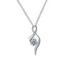 Collar con colgante de diamante simple europeo y americano con un solo colgante de amor, regalo para el Día de la Madre, oferta especial de Amazon.