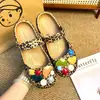Zapatos de ballet con estampado de lunares estilo Ins, leopardo KT, accesorios para DIY, dijes de zapatos de moda y versátiles, hebillas decorativas para zapatos con agujeros