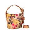 Nuevo bolso tipo cubo texturizado con estampado premium de letras en relieve (Bolso de mano para mujer)